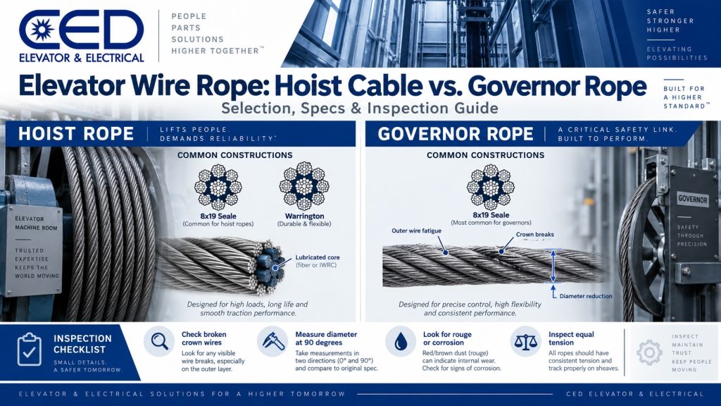 hoist cable vs governor rope
